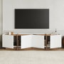 Nordure Lowen Soporte para TV Blanco y Pino Atlántico